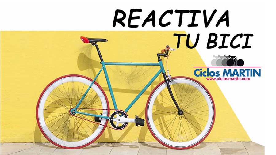 Reparación de bicicleta en taller Ciclos Martín dentro de la campaña Reactiva tu bici