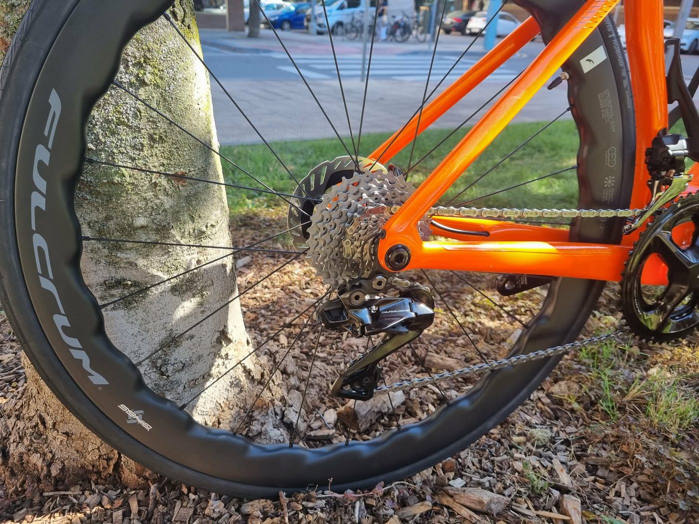 Cassette Shimano Dura-Ace y rueda Fulcrum en Wilier Rapida