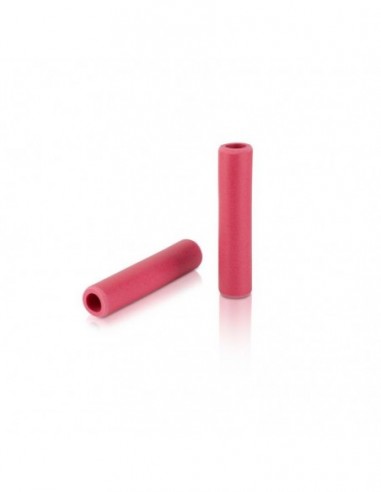 Puños silicona rojo rubí XLC 130 mm