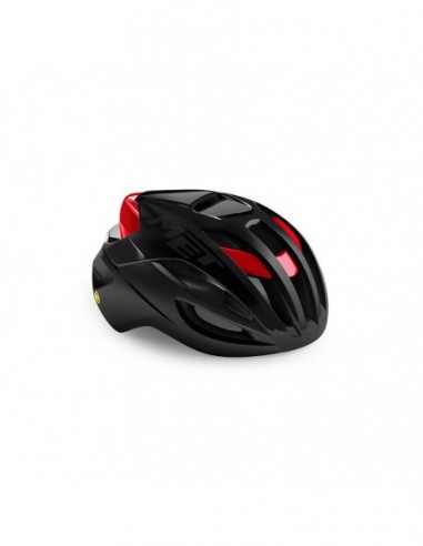 CASCO MET RIVALE MIPS NEGRO/ROJO MATE...