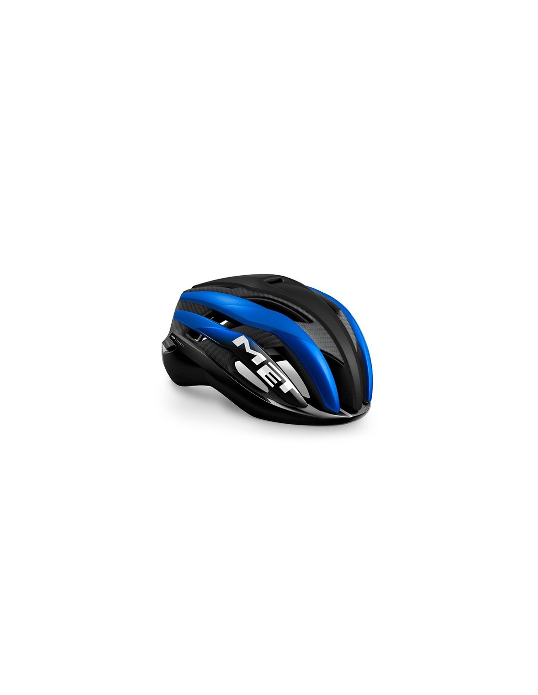 CASCO MET CROSSOVER NEGRO/CIAN BRILLO